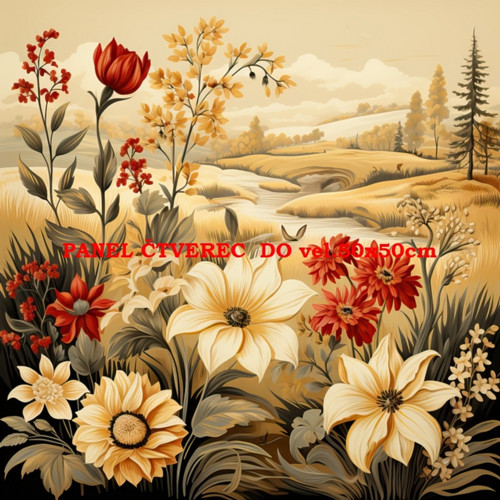 Bavlněný panel 10x10 cm