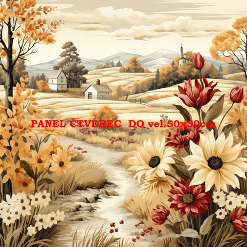 Bavlněný panel 10x10 cm