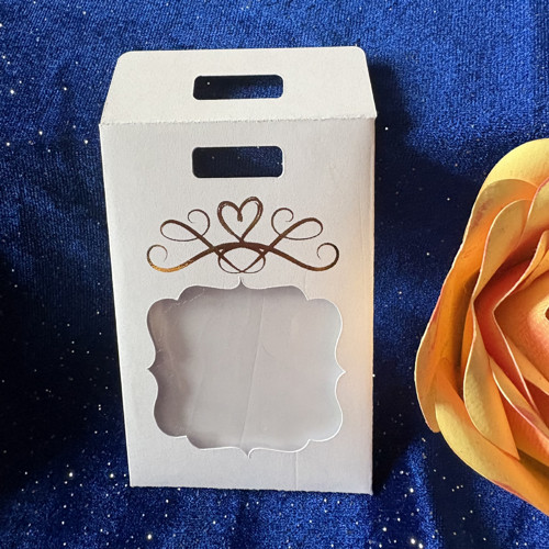 Papírová obálka 6 x 9 cm s okénkem - sada 6ks