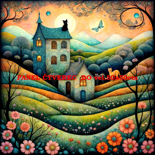 Bavlněný panel 10x10 cm