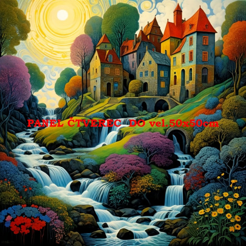 Bavlněný panel 10x10 cm — foto 1