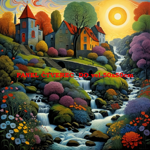Bavlněný panel 10x10 cm — foto 1