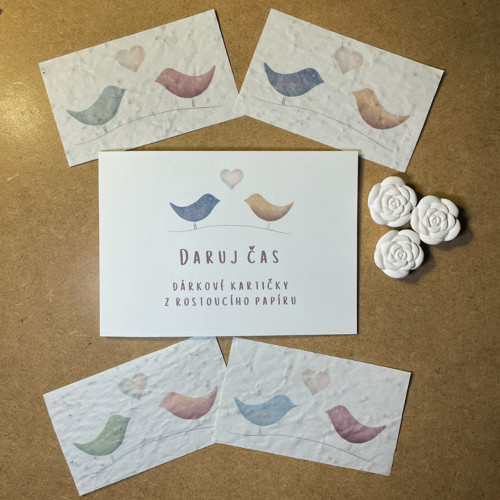 Daruj čas – dárkové kartičky z rostoucího papíru