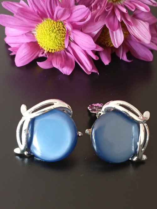 Překrásné vintage náušnice-klipsy, USA, lucite