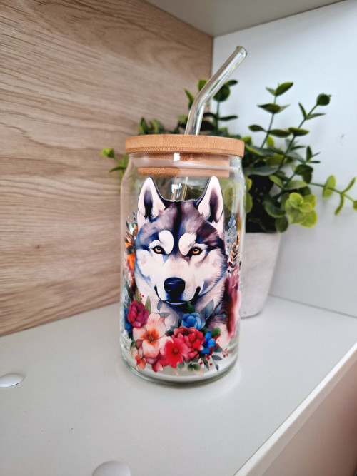 Sklenička sibiřský husky
