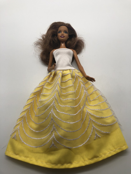 Sluníčkové šatičky na Barbie panenky