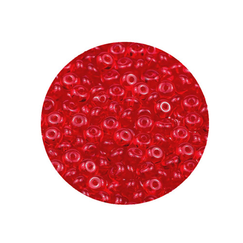 Rondelky červené čiré 6mm, 20ks