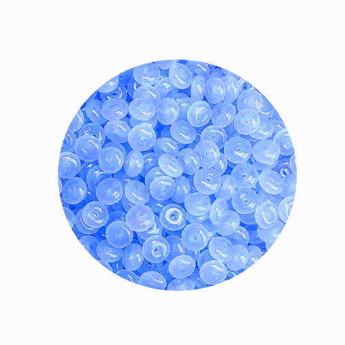 Rondelky mléčně světle modré 6mm, 20ks