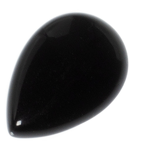 Obsidián- kabošon, 25x18 mm — foto 1