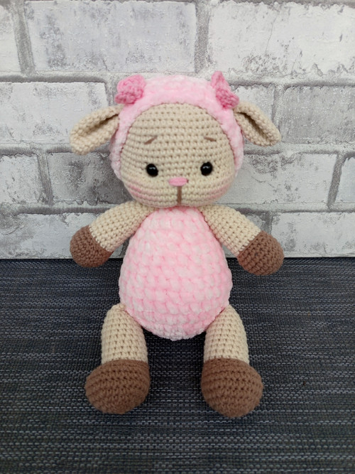 Ovečka růžová Márinka...24cm