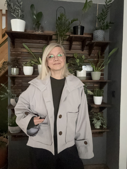Šedá bunda softshellová — foto 1