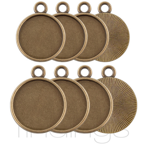 4 kusy / Starobronz lůžko 12mm