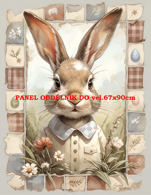 Bavlněný panel 7x10 cm