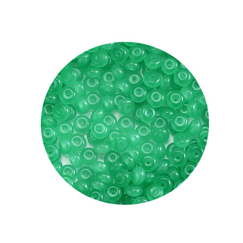 Rondelky mléčně zelené tmavé 6mm, 20ks