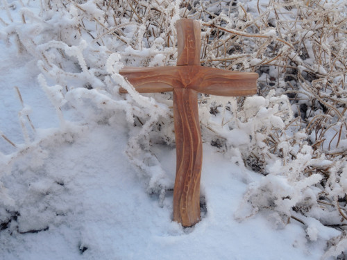Předjarní chvíle ticha .. křížek lípa 35 cm