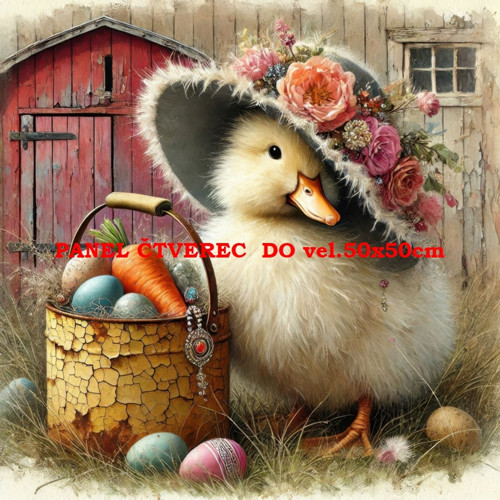 Bavlněný panel 10x10 cm — foto 1