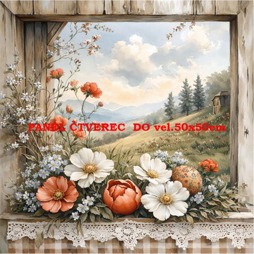 Bavlněný panel 10x10 cm