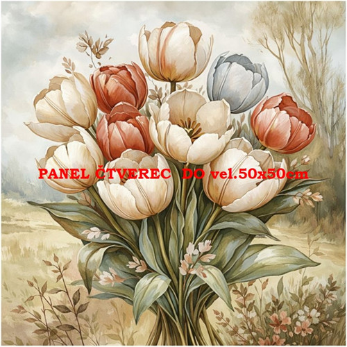 Bavlněný panel 10x10 cm — foto 1