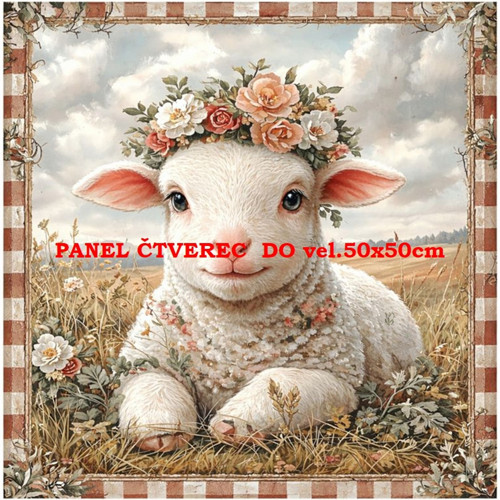 Bavlněný panel 10x10 cm — foto 1