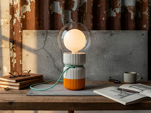 Lampa Ribbed double