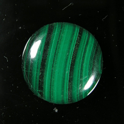 Přírodní Malachit, kabošon, 19,88ct., 20,5x20,5 mm