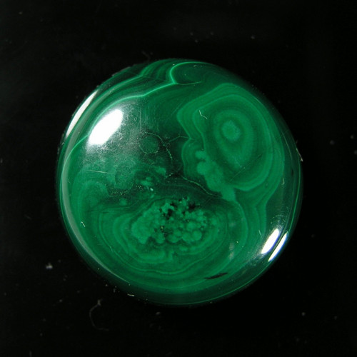 Přírodní Malachit, kabošon, 50,03 ct., 22,2x22,0mm