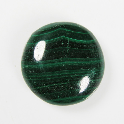 Přírodní Malachit, kabošon, 19,38ct., 19,3x19,6 mm