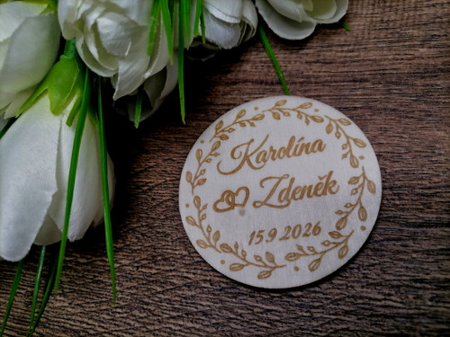 Svatební magnetka kruh