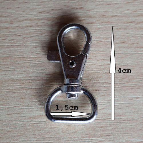 Karabinka nikl - 4 ks za 18 Kč