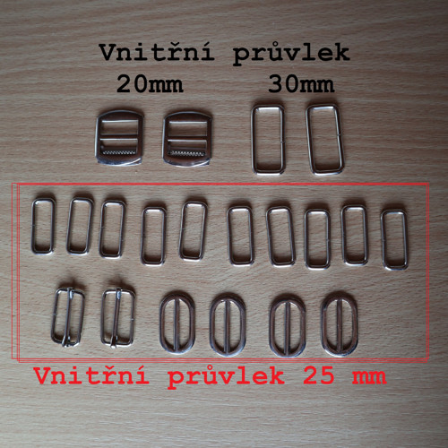 Kovové průvleky - sada 20 dílů