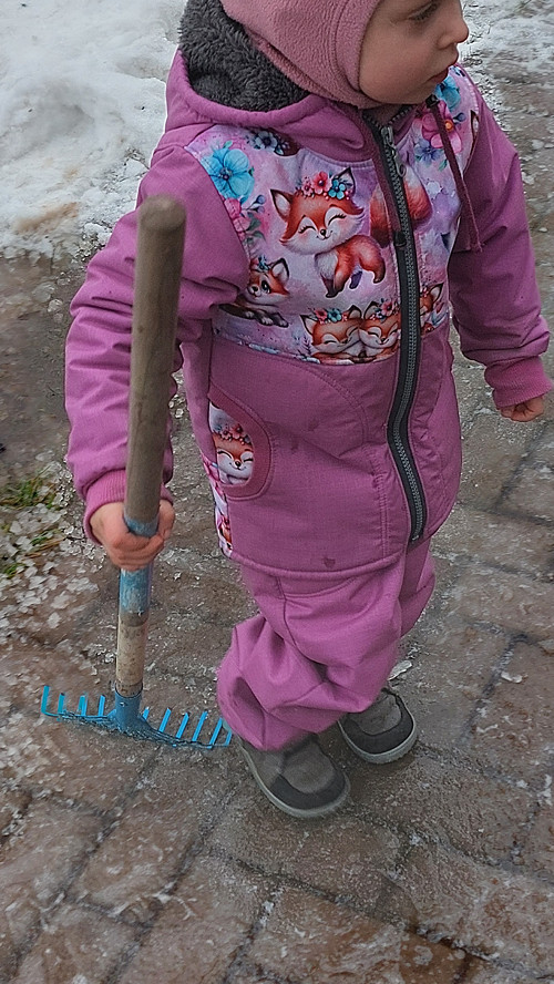 Bunda zimní , softshell s beránkem, růžová v.86