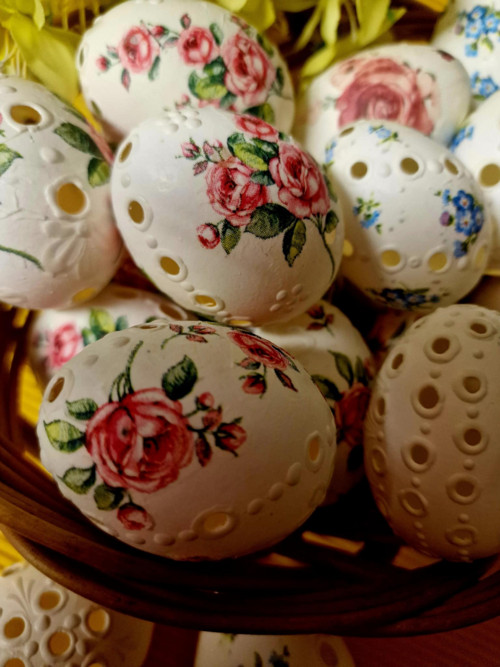 Velikonoční kraslice - madeira + decoupage