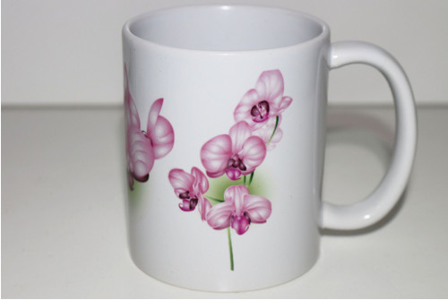 Květinový hrnek- purpurová orchidej 2