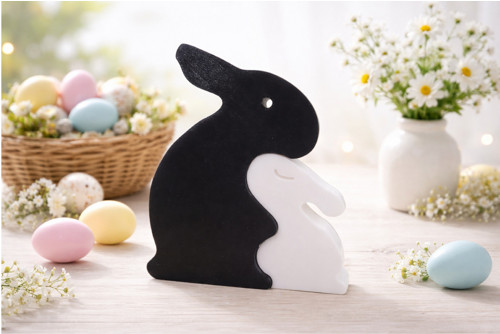 Designová soška Yin&Yang Králíčci