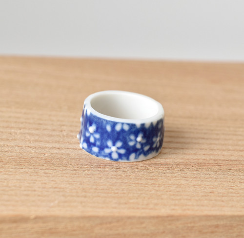 Porcelánový prsten kobaltový — foto 1