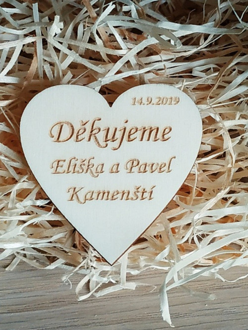 Srdíčko pro svatebčany - Děkujeme