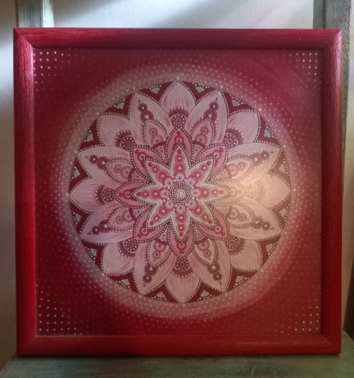 Mandala 30 x 30 cm - vášeň a energie
