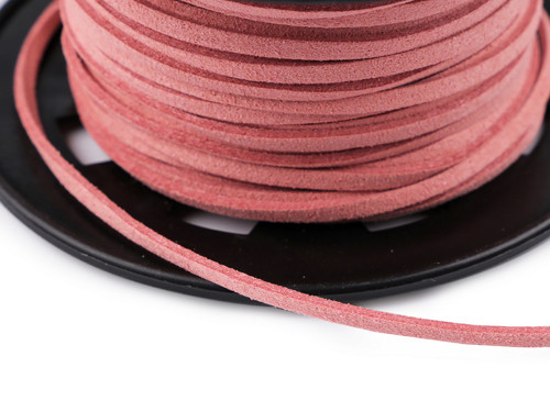 Řemínek imitace kůže 3 mm (1m) - pudrová