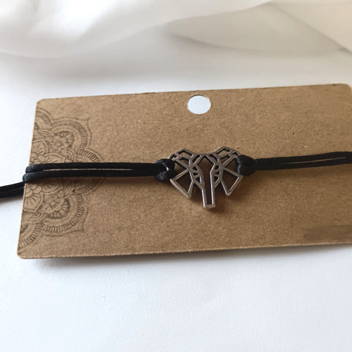Kabbalah náramek na šňůrce - origami slon