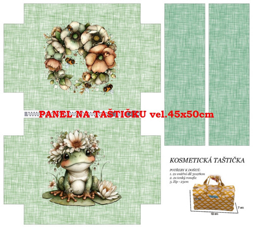Panel na taštičku bavlna — foto 1