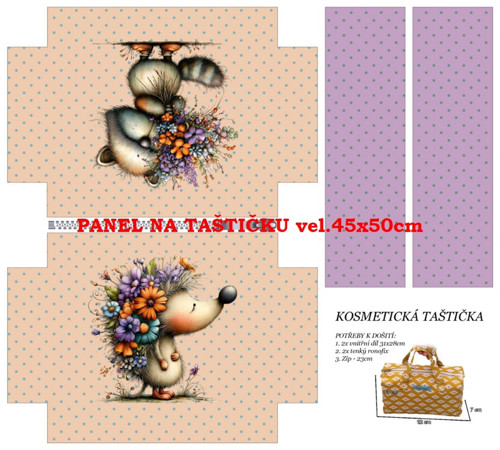 Panel na taštičku bavlna — foto 1