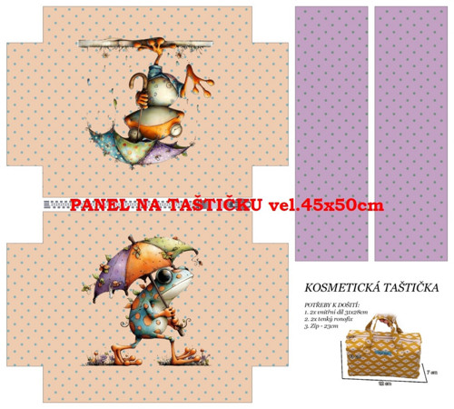 Panel na taštičku bavlna