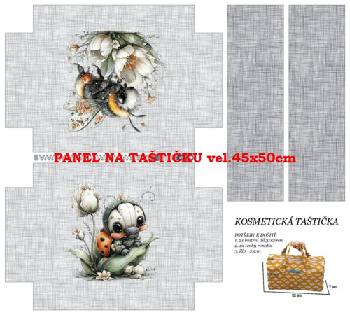 Panel na taštičku bavlna