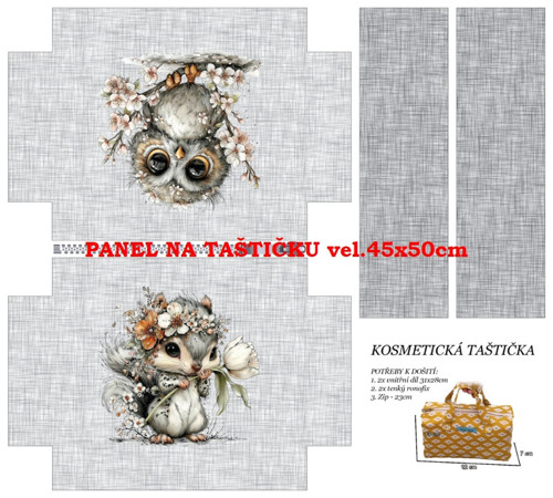 Panel na taštičku bavlna