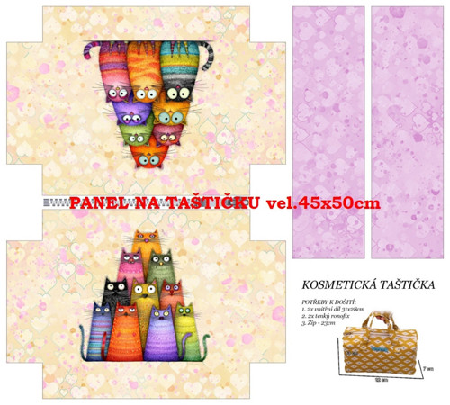 Panel na taštičku bavlna