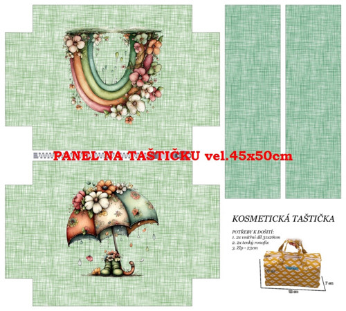 Panel na taštičku bavlna — foto 1