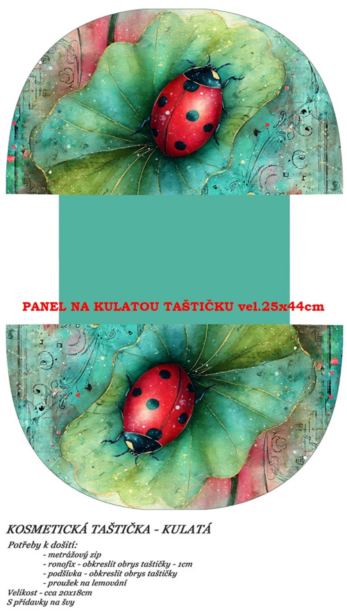 Panel na taštičku bavlna — foto 1