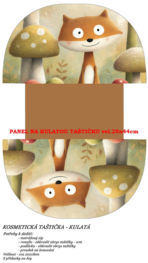 Panel na taštičku bavlna — foto 1