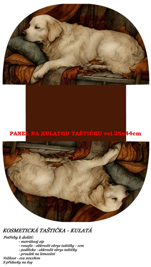 Panel na taštičku bavlna — foto 1