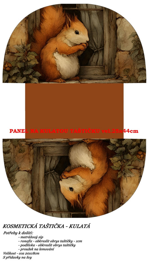 Panel na taštičku bavlna — foto 1